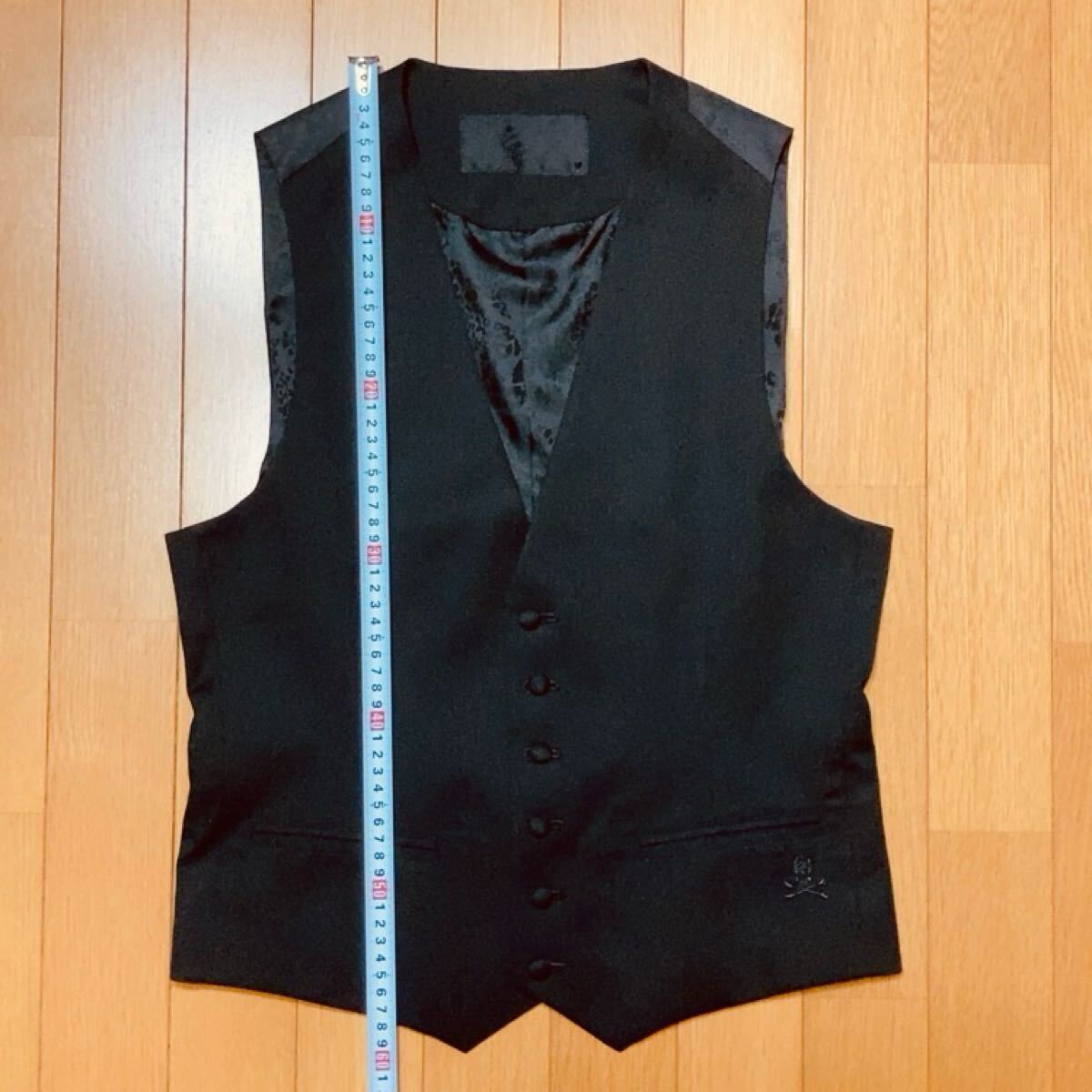 新品 Roen バック スカル レオパード ベスト 46 M ロエン ジレ 新品 Roen バック スカル レオパード ベスト 46 M ロエン ジレ