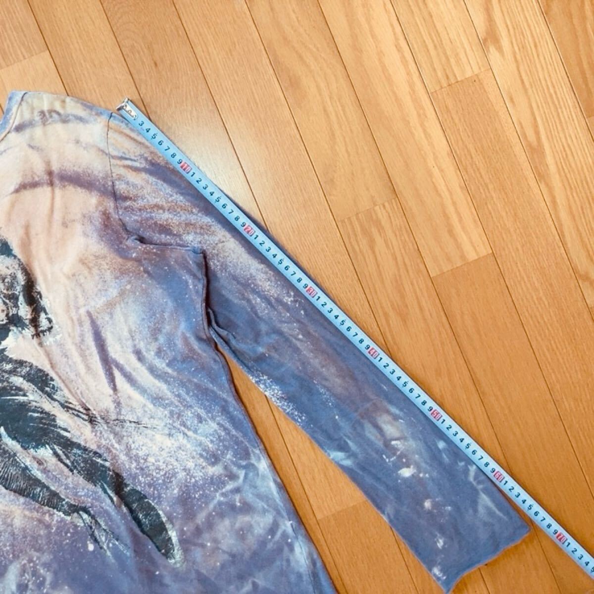 タグ美品 IF SIX WAS NINE パープル Vネック 長袖 Tシャツ 2 タグ美品 IF SIX WAS NINE パープル Vネック 長袖 Tシャツ 2