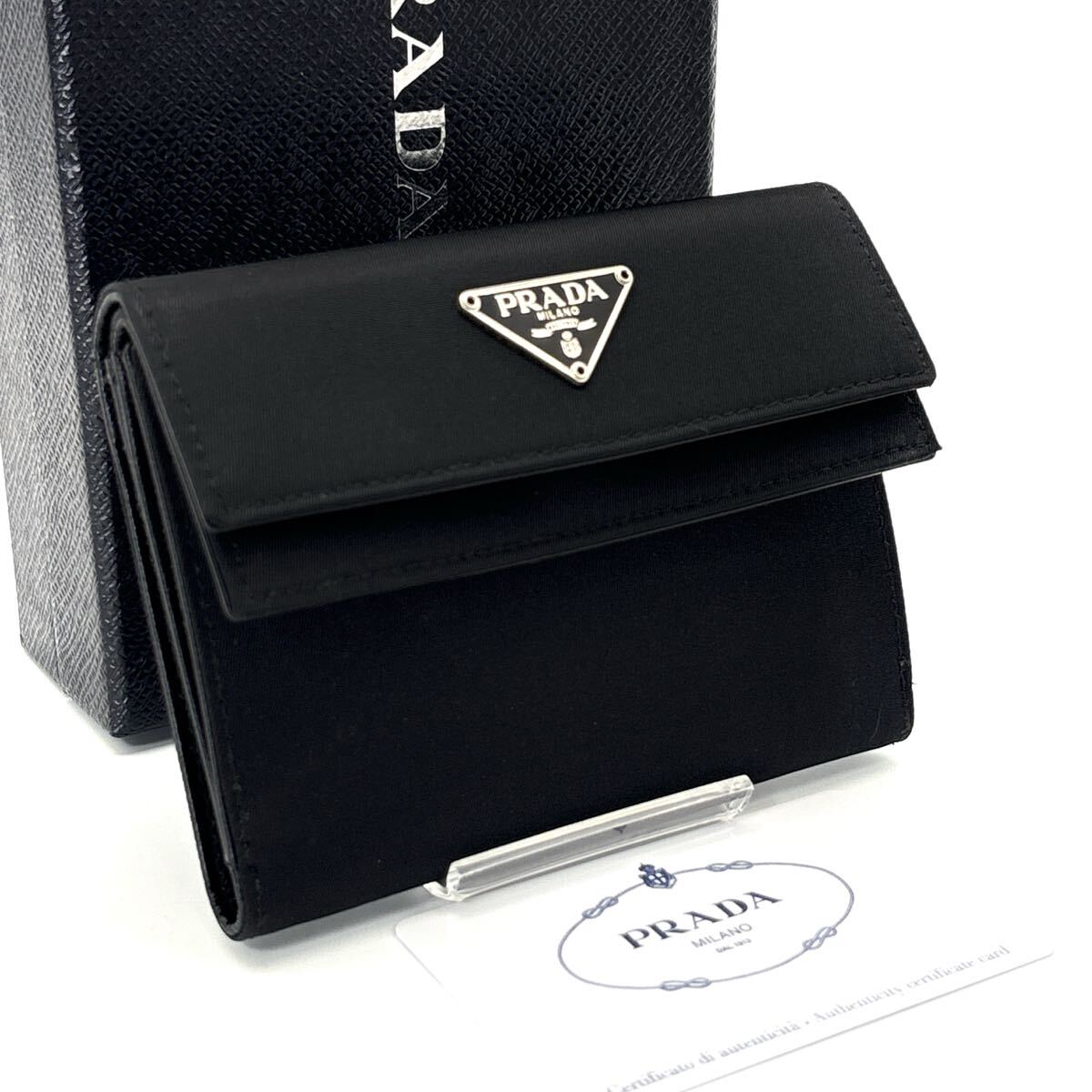 極美品◇PRADA プラダ 三つ折り財布 3つ折り テスートナイロン 極美品◇PRADA プラダ 三つ折り財布 3つ折り テスートナイロン