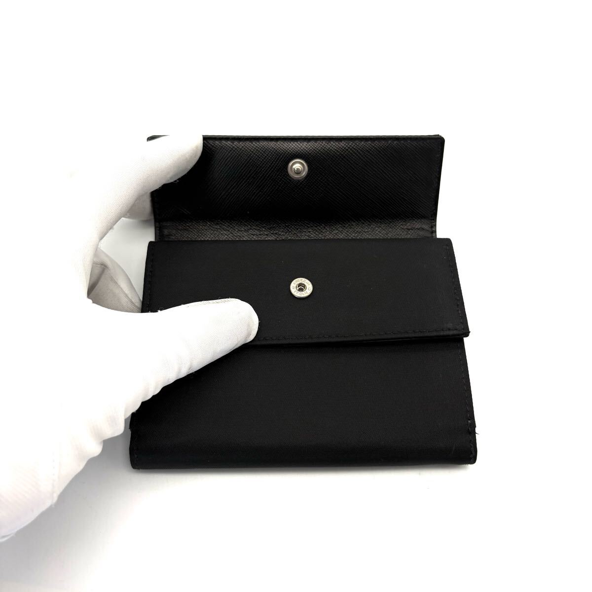 極美品◇PRADA プラダ 三つ折り財布 3つ折り テスートナイロン 極美品◇PRADA プラダ 三つ折り財布 3つ折り テスートナイロン