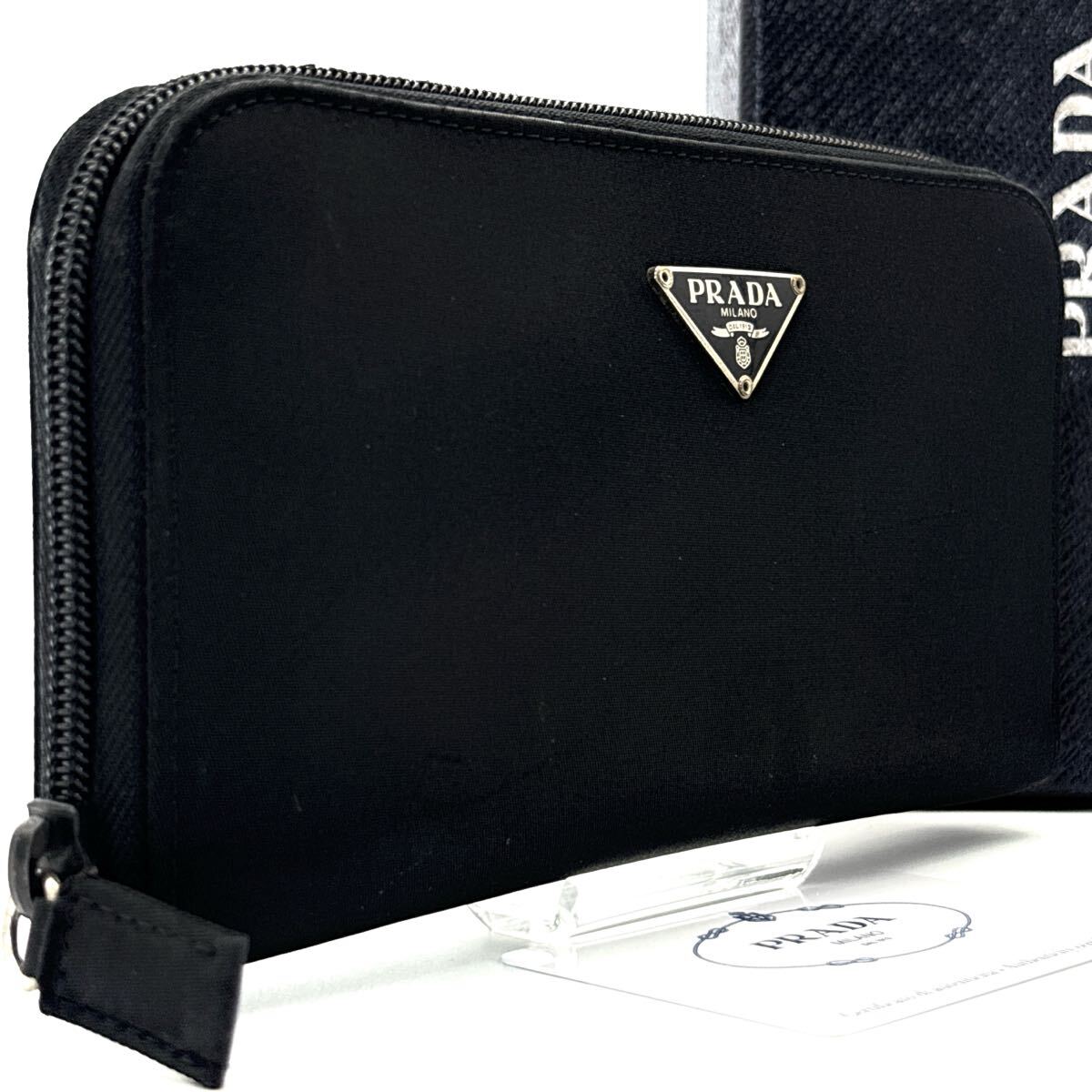 ♡美品 PRADA 3角プレート ナイロン 長財布 黒♡ 小物