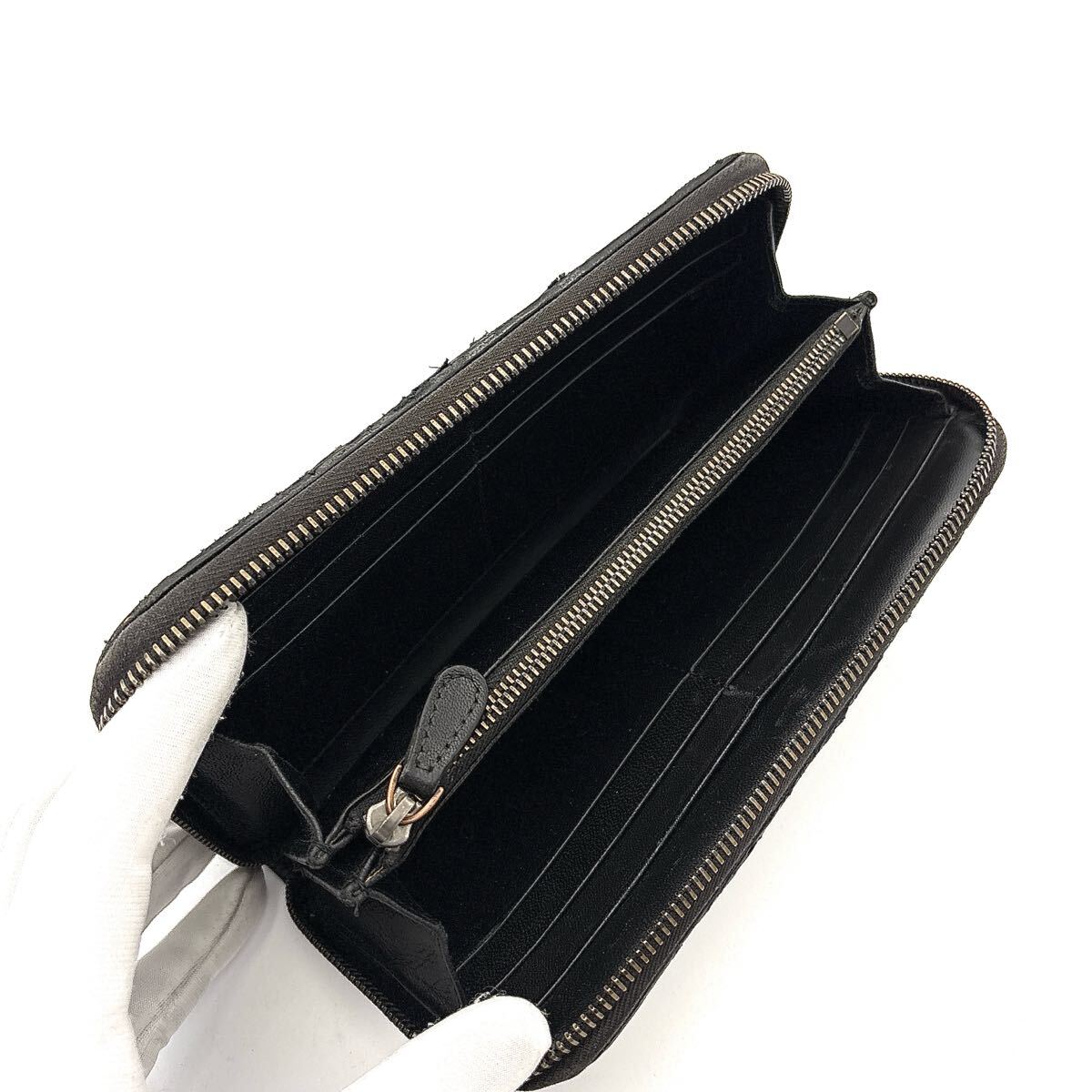 最高級(jí)◆BOTTEGA VENETA ボッテガヴェネタ 長財(cái)布 ロングウォレット イントレチャート パイソン エキゾチック ブラック