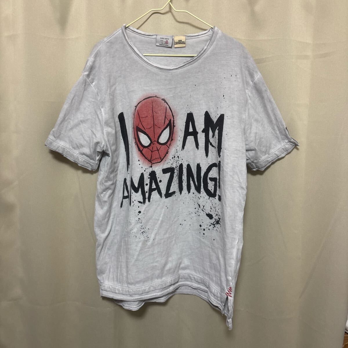 古着　ZARAキッズ　boys スパイダーマン　140cm 半袖　Tシャツ_画像1