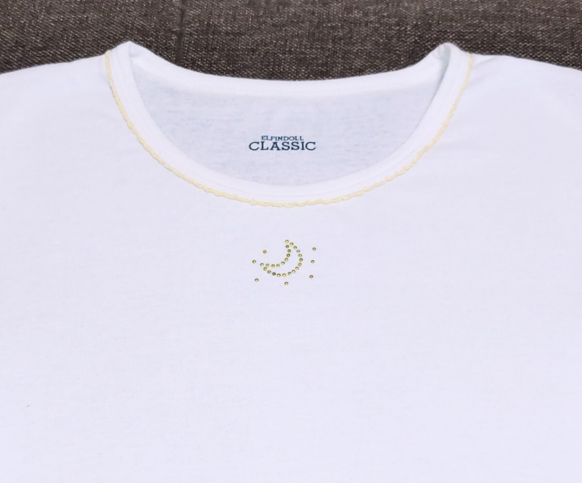 美品☆ 白色 月型の飾り付き 著用3回