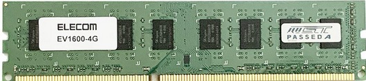 【ELECOM】EV1600-4G (DIMM DDR3 SDRAM PC3-12800 4GB) デスクトップ パソコン メモリ