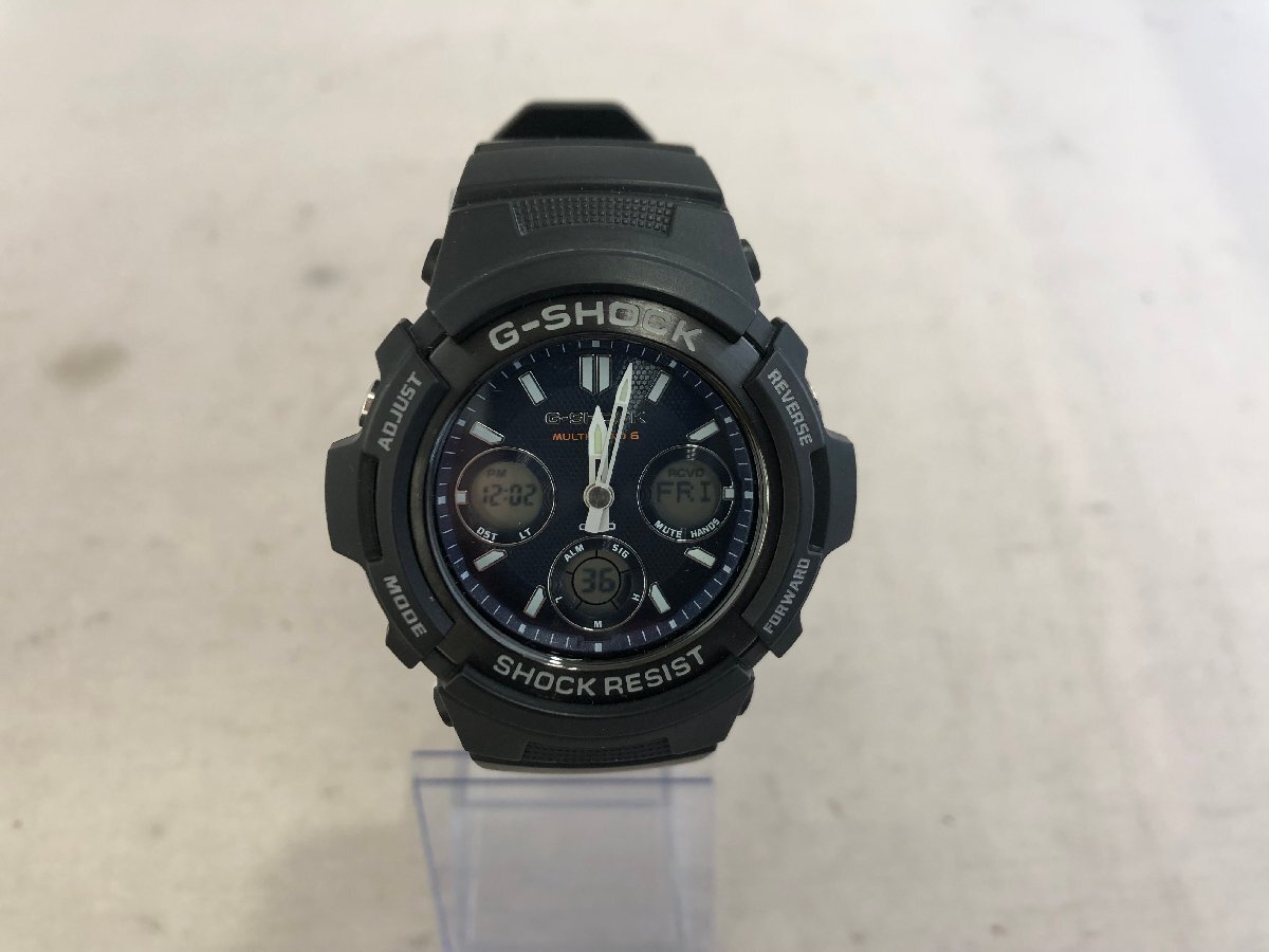 【CASIO G-SHOCK】カシオジーショック　タフソーラー　AWG-M100SB　腕時(shí)計(jì)　ネイビー×ブラック　SY02-G0A