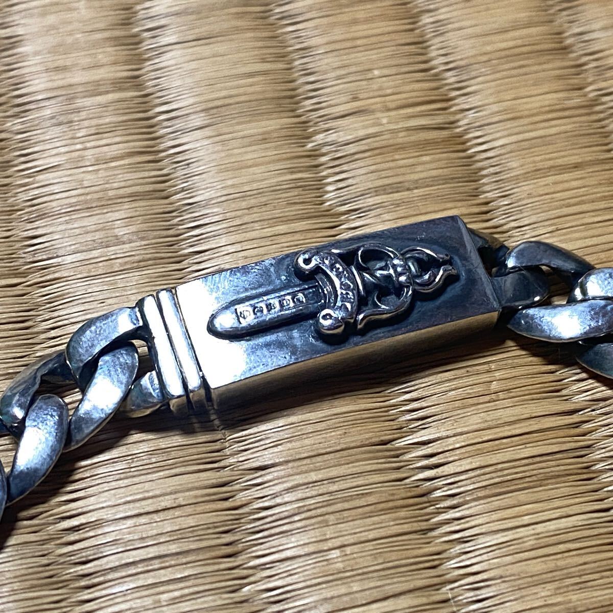 CHROME HEARTS クロムハーツ ミニIDブレス ブレスレット ダガー 25リンク シルバー クラシック IDブレス ミニID