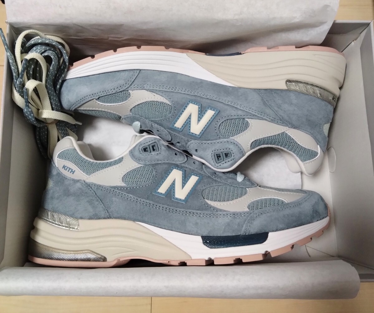 新品 27 5cm KITH × New Balance 992 Aegean Blue/Shadow Gray 新品 27 5cm KITH × New Balance 992 Aegean Blue/Shadow Gray