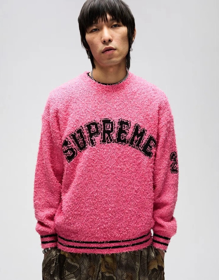 新品 25SS Mサイズ Supreme Textured Arc Sweater Pink 新品 25SS Mサイズ Supreme Textured Arc Sweater Pink