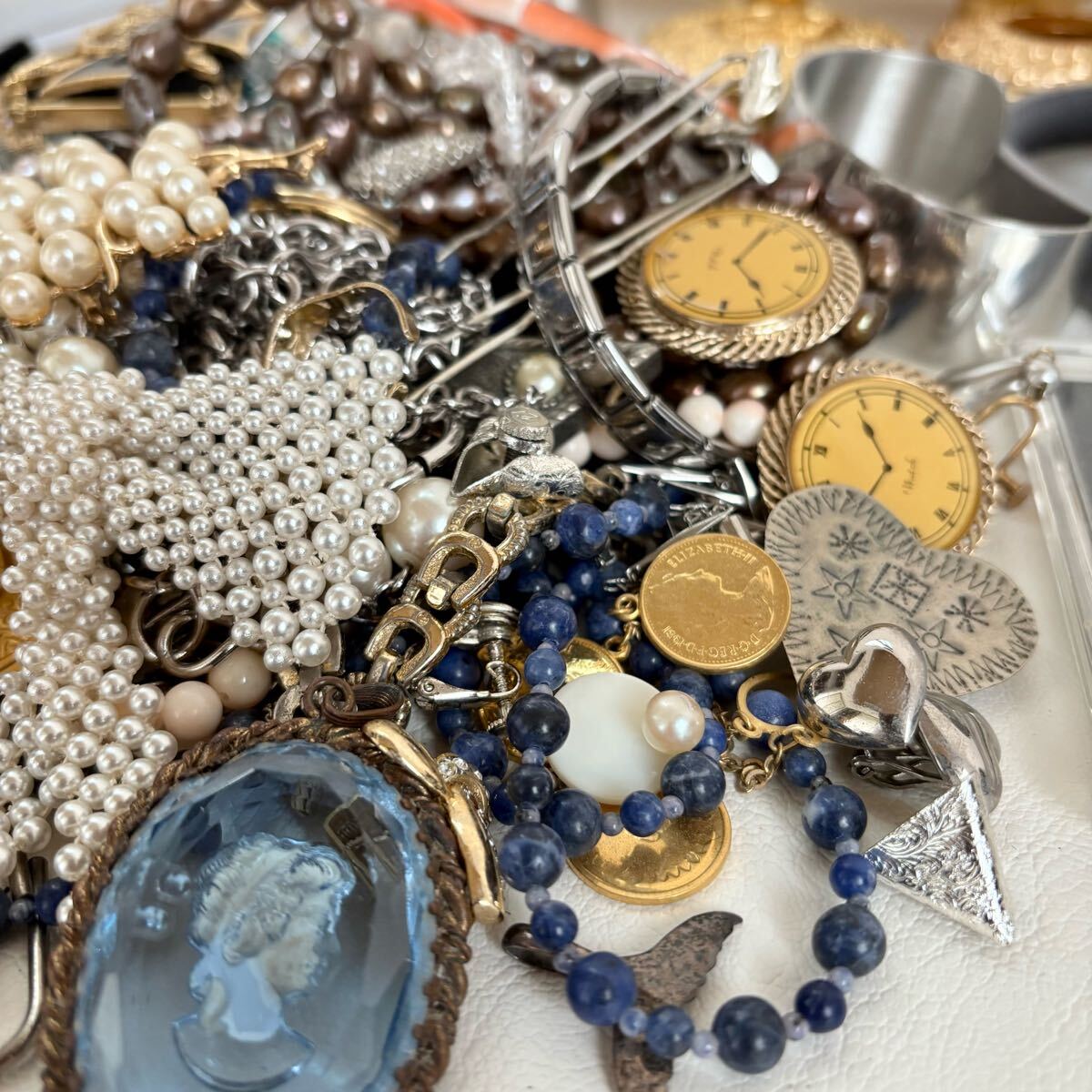 1円スタート!】イミテーション アクセサリー メッキ シルバー 1円スタート!】イミテーション アクセサリー メッキ シルバー