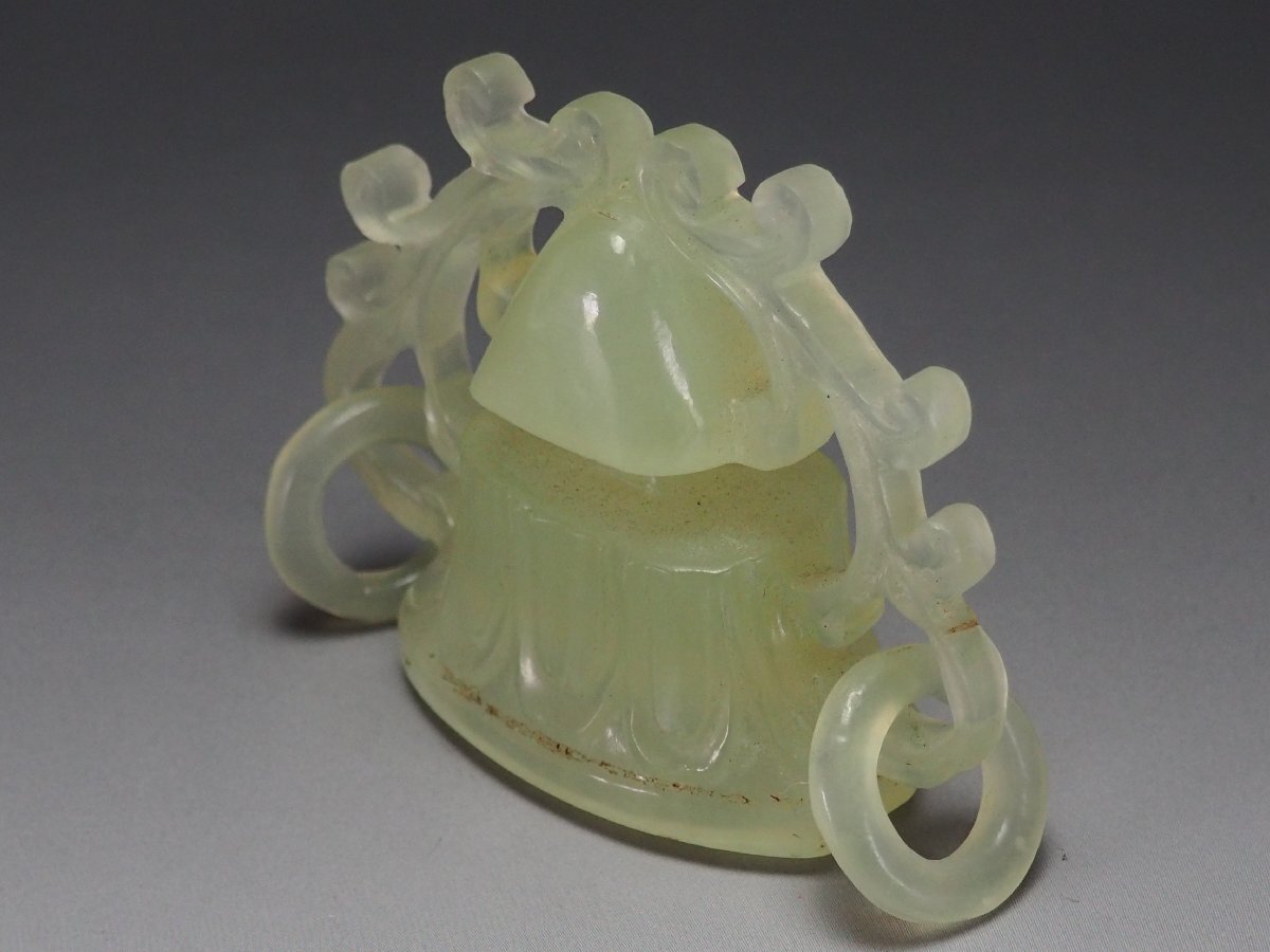 治】中国美術 玉造鐶付香炉☆唐木台付 箱付 台含高さ 21cm 治】中国美術 玉造鐶付香炉☆唐木台付 箱付 台含高さ 21cm