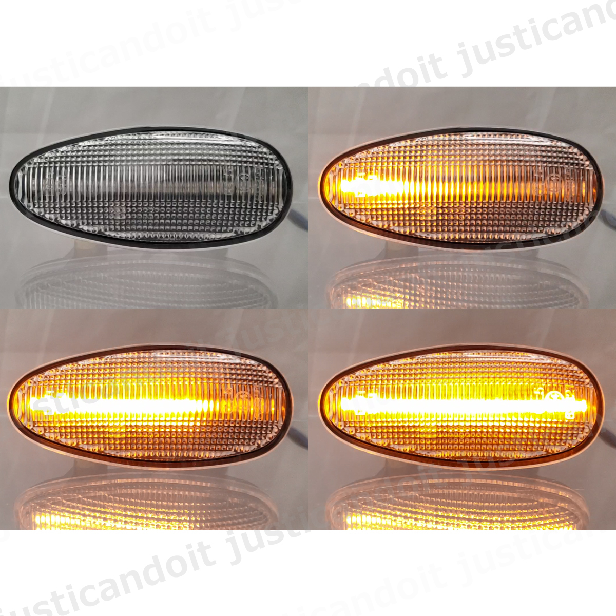 【DC38】 デリカ スペースギア PD4W PD6W PD8W PE8W PF6W PF8W 流れる ウインカー シーケンシャル LED サイドマーカー ウィンカー クリア