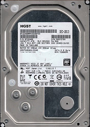 hdn724040ale640?P/N : 0?F22408?MLC : mpk5e0?HGST 4?TB (shin