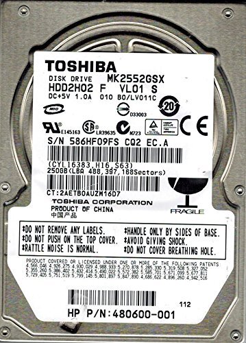 Toshiba mk2552gsx 250?GB hdd2h02?F vl01?S b0?/ lv011?C (shin