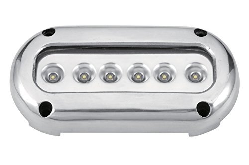 Pactrade Marine Underwaterライト超明るいLEDステンレススチールサーフェスマウント、ホワイト Pactrade Marine Underwaterライト超明るいLEDステンレス