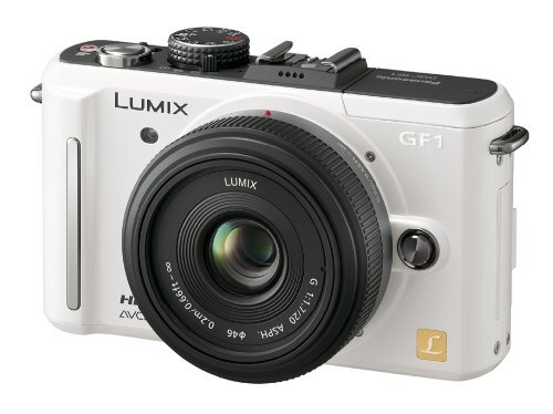 【中古】パナソニック デジタル一眼カメラ GF1 レンズキット(20mm/F1.7パンケーキレンズ付属) シェルホワイト DMC-GF1C-W