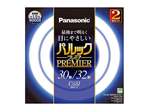 【中古】パナソニック 丸形蛍光灯(FCL) 30&32W形 2本入 G10q クール色 パルックプレミア FCL3032ECWH2KF