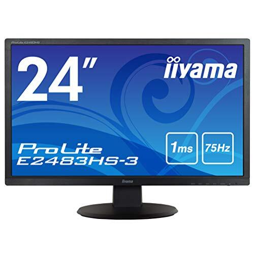 iiyama モニター ディスプレイ E2483HS-B3(24インチ/フルHD/TN/HDMI,D-sub,DisplayPort/3年保証)(中古品)　(shin