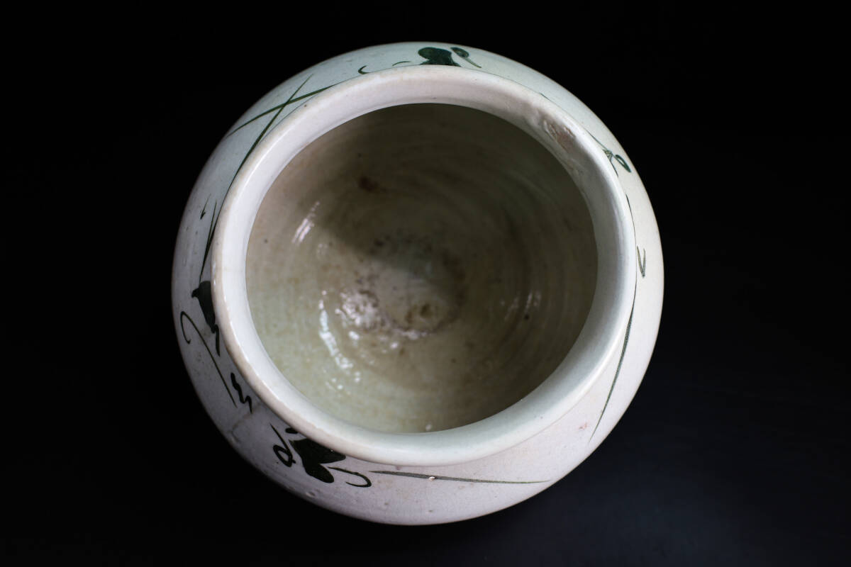 ◇雅◇ 李朝時代 朝鮮美術 李朝壺 染付 高さ17cm/1922g 白磁 ◇雅◇ 李朝時代 朝鮮美術 李朝壺 染付 高さ17cm/1922g 白磁