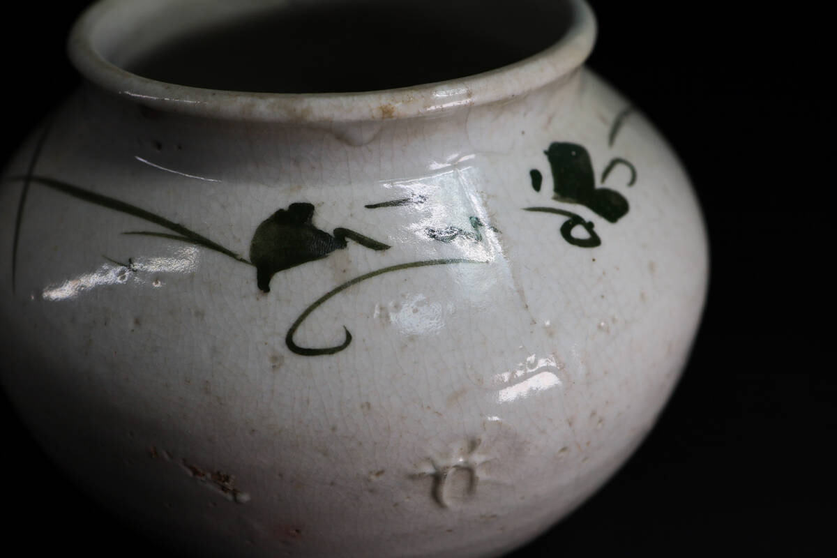◇雅◇ 李朝時代 朝鮮美術 李朝壺 染付 高さ17cm/1922g 白磁 ◇雅◇ 李朝時代 朝鮮美術 李朝壺 染付 高さ17cm/1922g 白磁