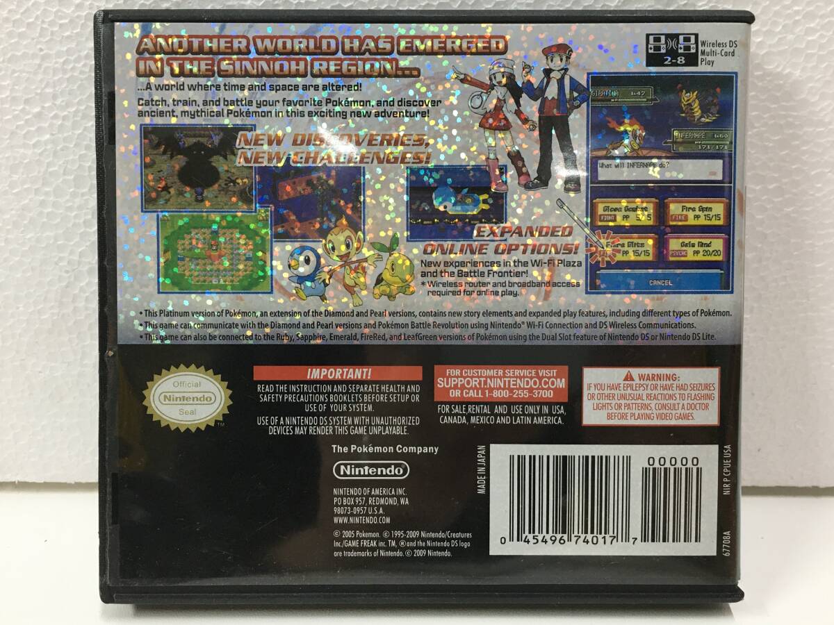 ○○カ410 ニンテンドー DS ソフト 海外版 Pokemon PLATINUM ○○カ410 ニンテンドー DS ソフト 海外版 Pokemon PLATINUM