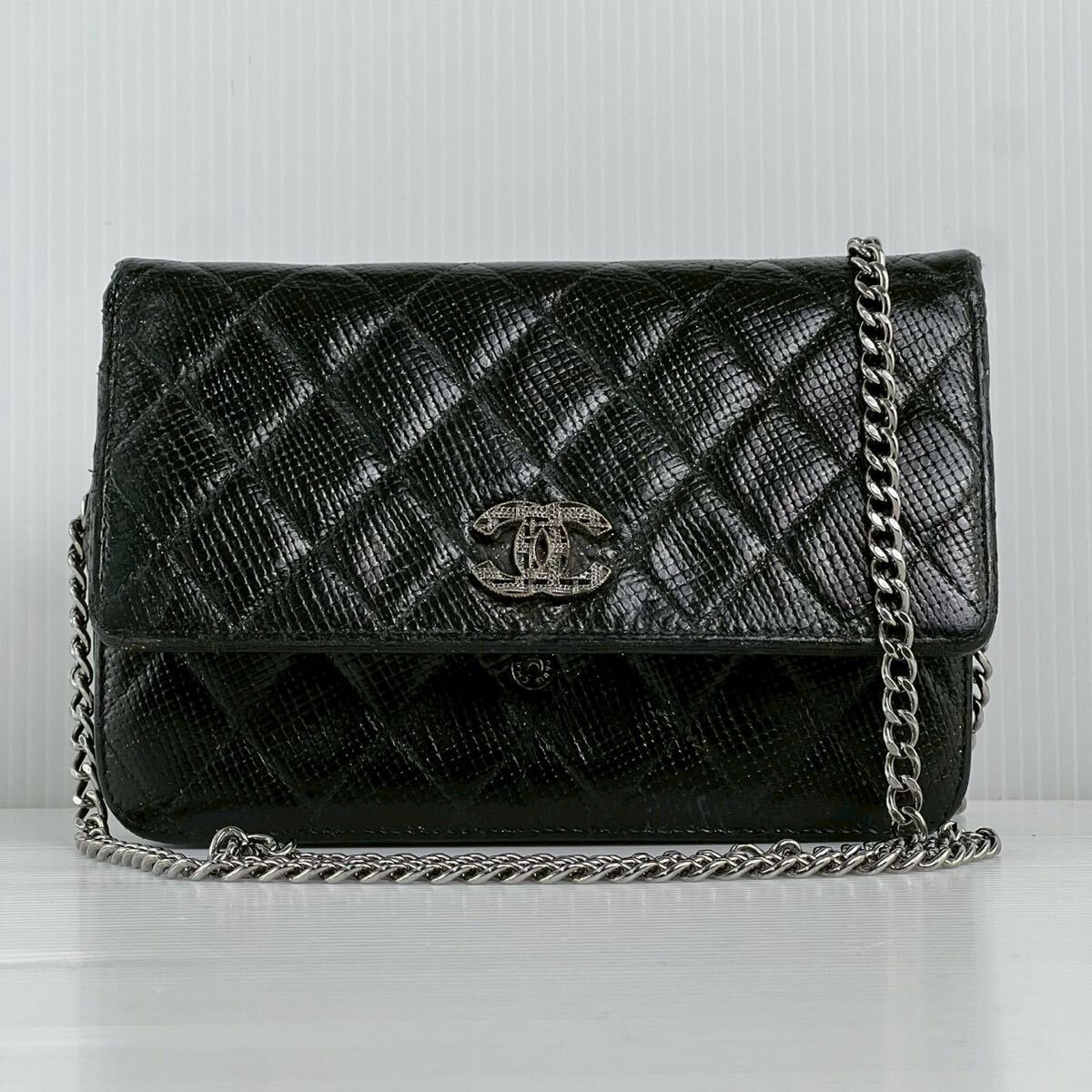 CHANEL シャネル チェーン ショルダーバッグ ブラック バッグ CHANEL シャネル チェーン ショルダーバッグ ブラック バッグ