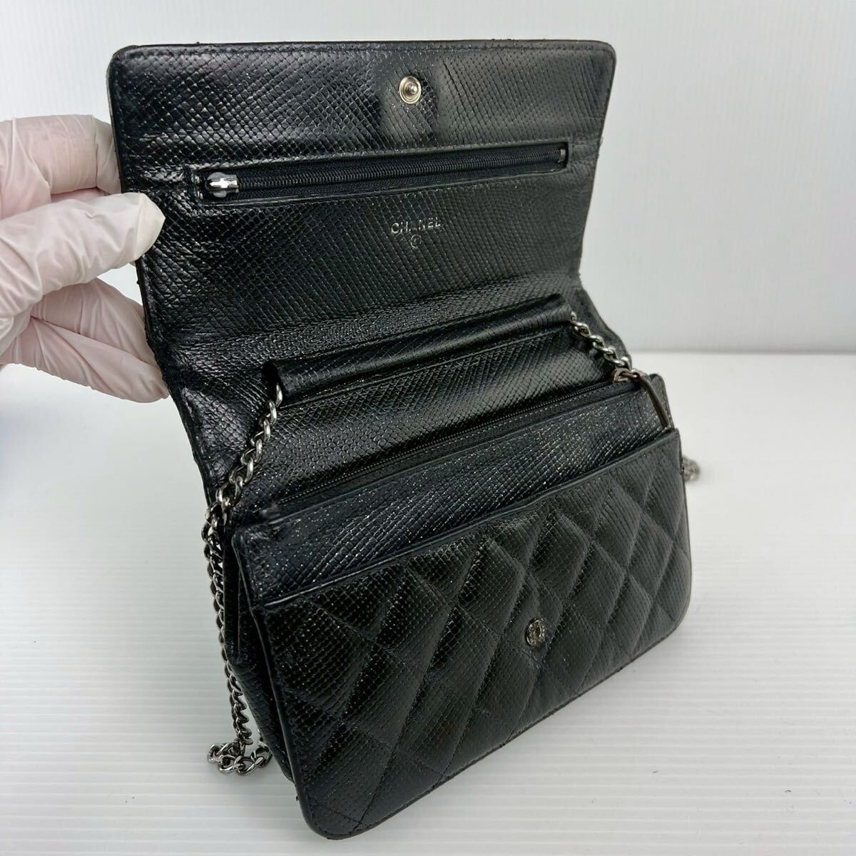 CHANEL シャネル チェーン ショルダーバッグ ブラック バッグ CHANEL シャネル チェーン ショルダーバッグ ブラック バッグ