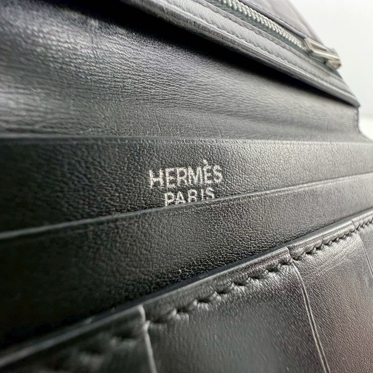 エルメス HERMES 長財布 ブラック ベアンスフレ シルバー金具 エルメス HERMES 長財布 ブラック ベアンスフレ シルバー金具