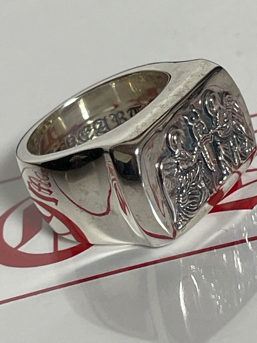 CHROME HEARTS】BIG PJ ANGEL RING・15号・プラチナ・新品加工