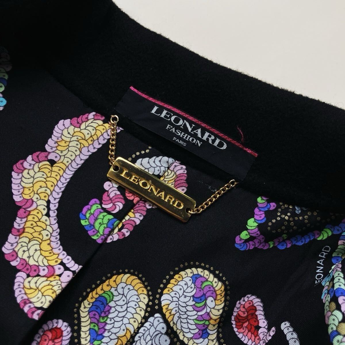 u52 花柄◎定価35万 奇跡のカシミア 絹シルク100%○LEONARD u52 花柄◎定価35万 奇跡のカシミア 絹シルク100%○LEONARD