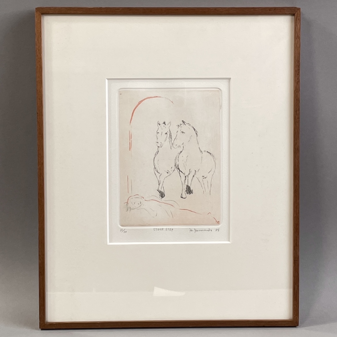 MS2842 銅版画家 山本容子 「STONE STEP」 13/30 '86 エッチング MS2842 銅版画家 山本容子 「STONE STEP」 13/30 '86 エッチング