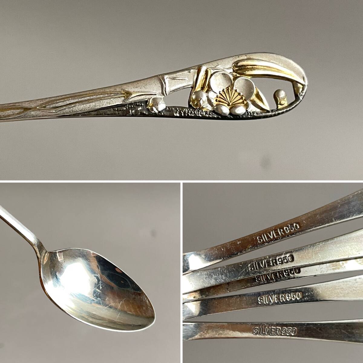 MS2783 950/純銀刻あり シルバーカトラリー 14点 総重量:189.5g MS2783 950/純銀刻あり シルバーカトラリー 14点 総重量:189.5g