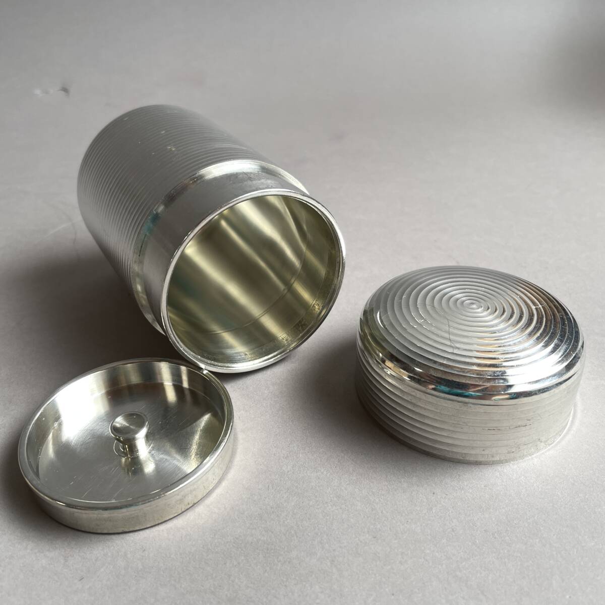 MS2829 乾茂號造 本錫製 茶壷 茶筒 茶入 重量:約528g 共箱あり MS2829 乾茂號造 本錫製 茶壷 茶筒 茶入 重量:約528g 共箱あり