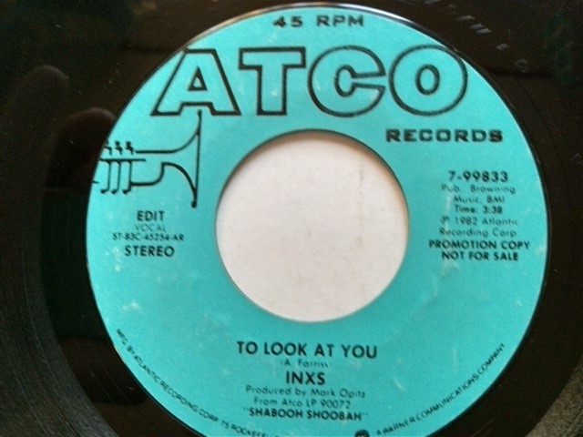 *US45*INXS[tu* look * at * You ( Эдди to)] промо синий этикетка прекрасный товар 1983 год!!