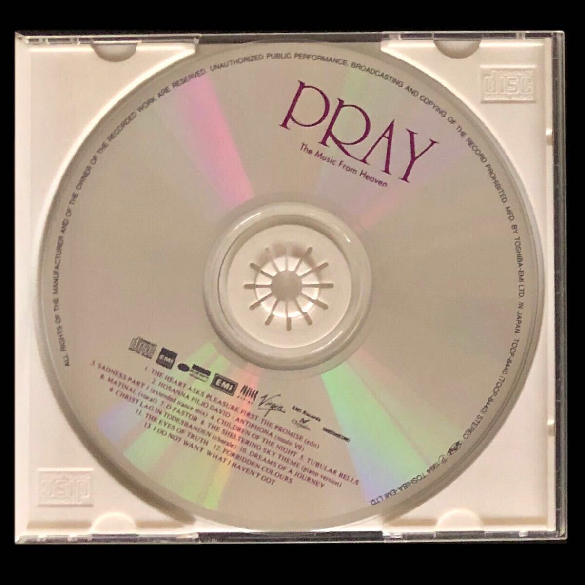 廃盤 帯付美品★CD「PRAY 〜The Music From Heaven」★プレイ〜ザ・ミュージック・フロム・ヘヴン マイケル・ナイマン 坂本龍一 エニグマ