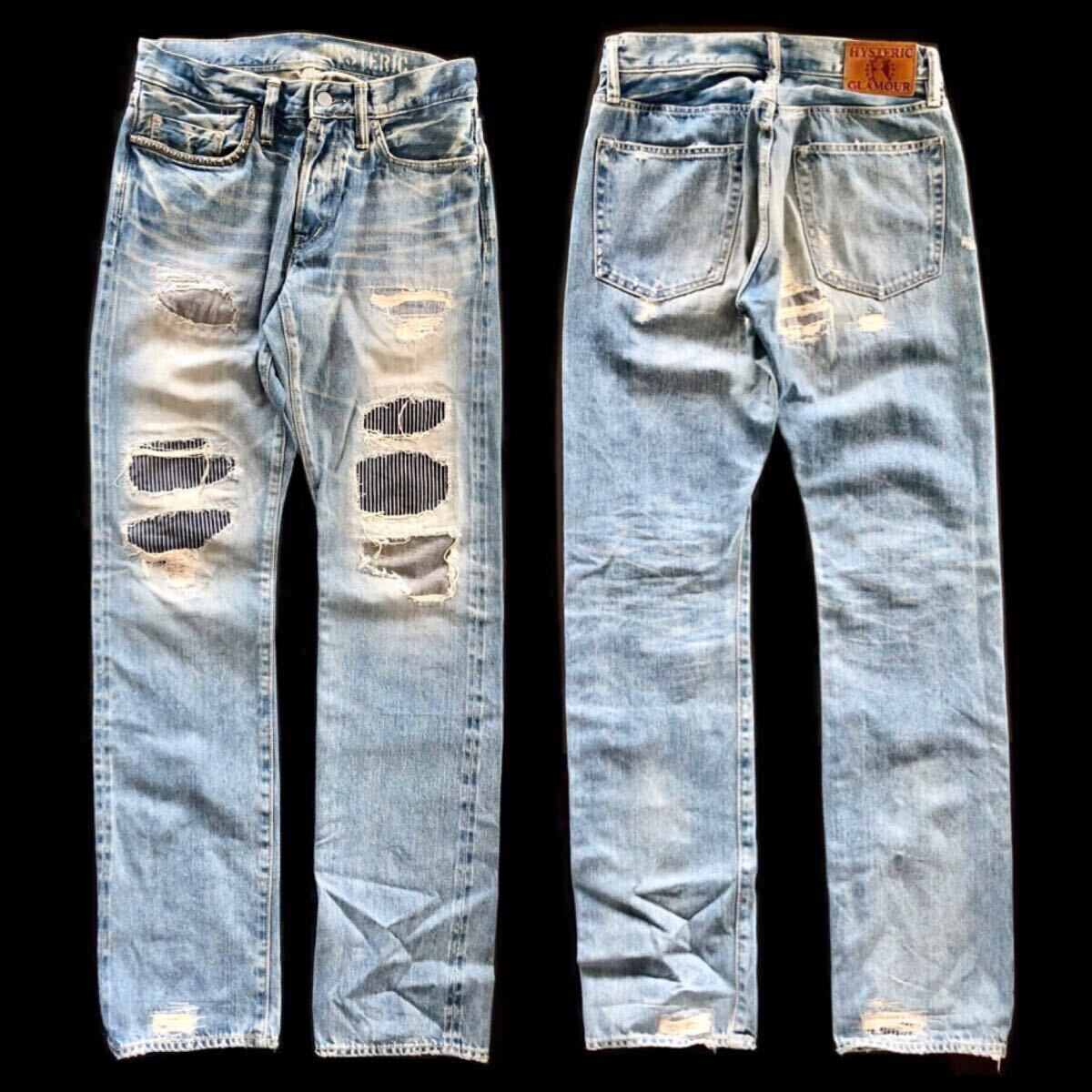キムタク着用 SP加工 WRデニム パンツ HYSTERIC GLAMOUR HERO キムタク着用 SP加工 WRデニム パンツ HYSTERIC GLAMOUR HERO