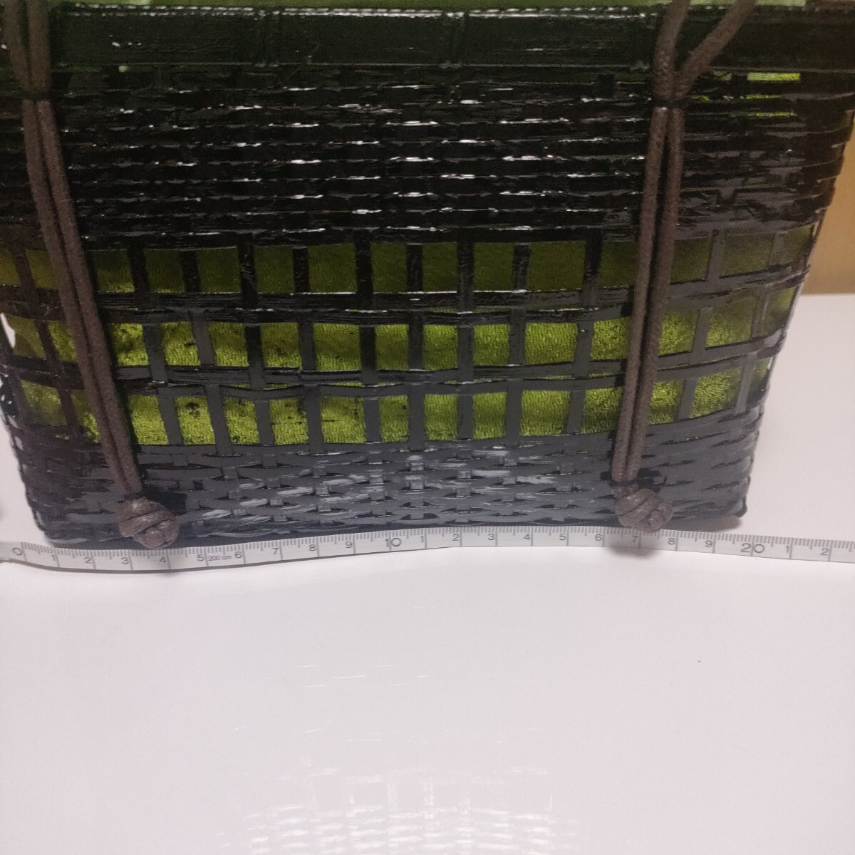 未使用　保管品　カゴバッグ　籠　籐　浴衣　著物　和裝　和裝小物　竹　巾著