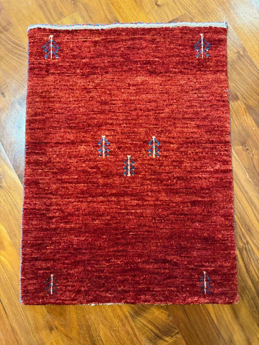 58cmx43cm GABBEH ギャッベ ラグ 玄関マット 絨毯 手織り 58cmx43cm GABBEH ギャッベ ラグ 玄関マット 絨毯 手織り