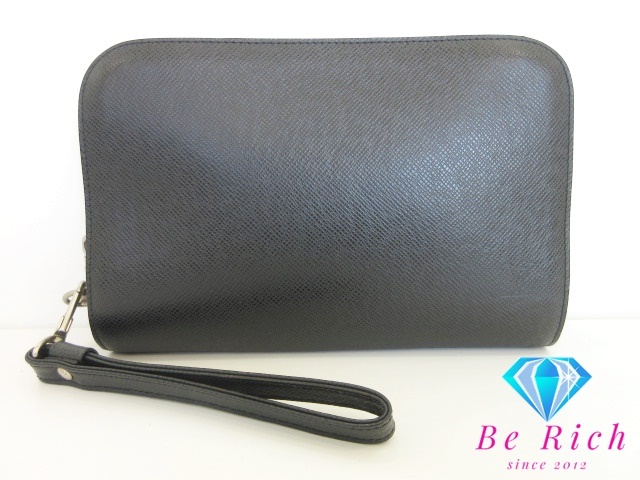 ルイ ヴィトン LOUIS VUITTON タイガ バイカル M30182 黒 ブラック レザー ロゴ セカンドバッグ【中古】【送料無料】 bk8448_画像1