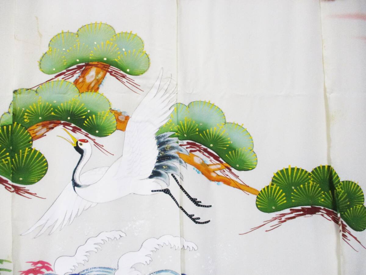ジャムルK》 Qhc0408-41◇◇ 花嫁のれん 花嫁暖簾 5巾 鶴亀 松竹 ジャムルK》 Qhc0408-41◇◇ 花嫁のれん 花嫁暖簾 5巾 鶴亀 松竹