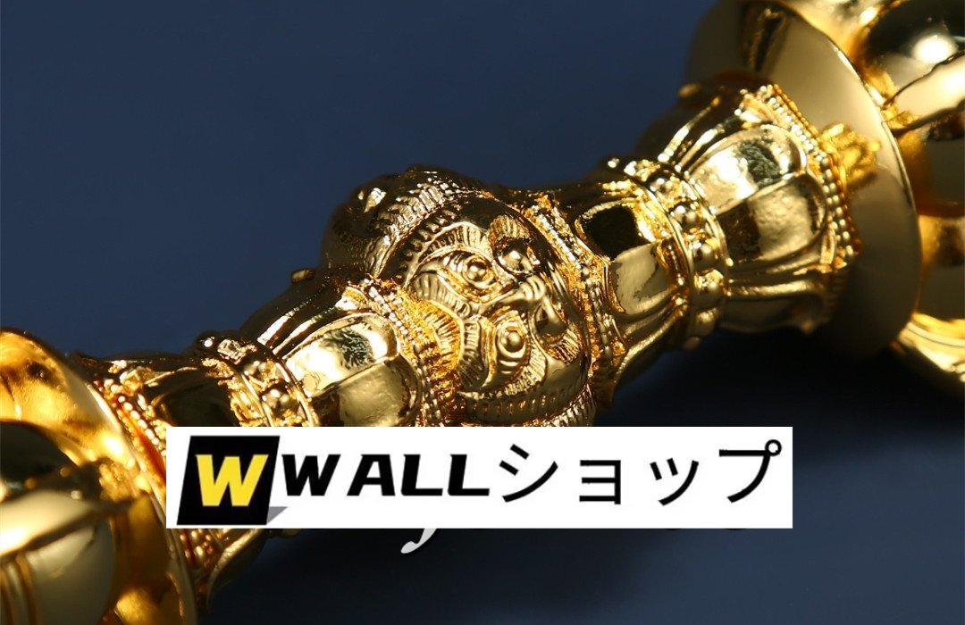 極上品 真言宗 金剛杵 宝珠杵 仏教工芸品 真鍮製 24K 金メッキ 極上品 真言宗 金剛杵 宝珠杵 仏教工芸品 真鍮製 24K 金メッキ