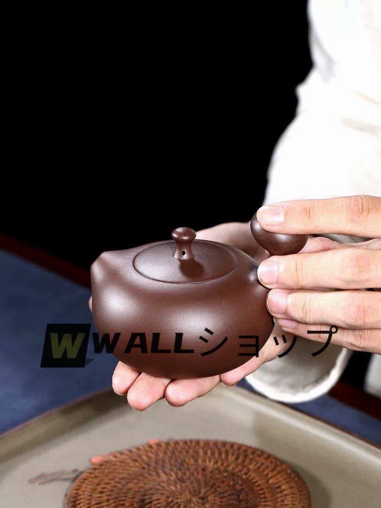 強くお勧め紫砂陶器の急須 茶色の柄付きティーポット 粒の質感 強くお勧め紫砂陶器の急須 茶色の柄付きティーポット 粒の質感