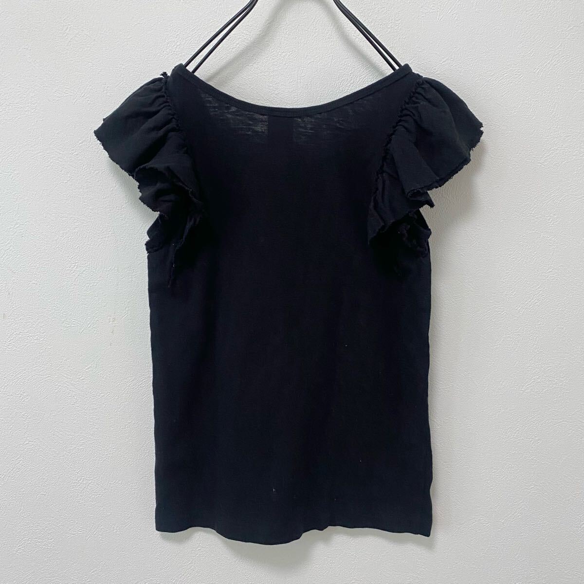 DENIM DUNGAREE ロックプリント袖フリルTシャツ　160cm_画像6