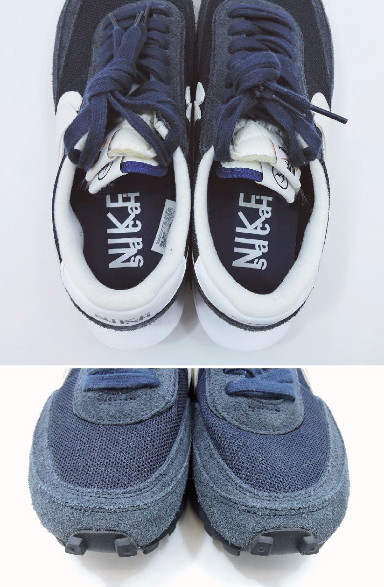 Fragment × sacai × NIKE LDWAFFLE/SF DH2684-400 27cm ネイビー