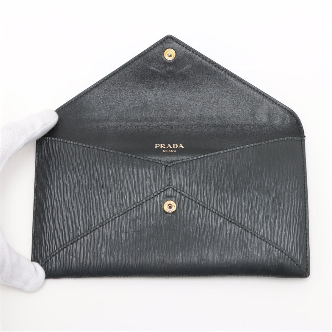 PRADA プラダ サフィアーノ 1MF175 レザー 財布 黒 革 ブラック PRADA プラダ サフィアーノ 1MF175 レザー 財布 黒 革 ブラック