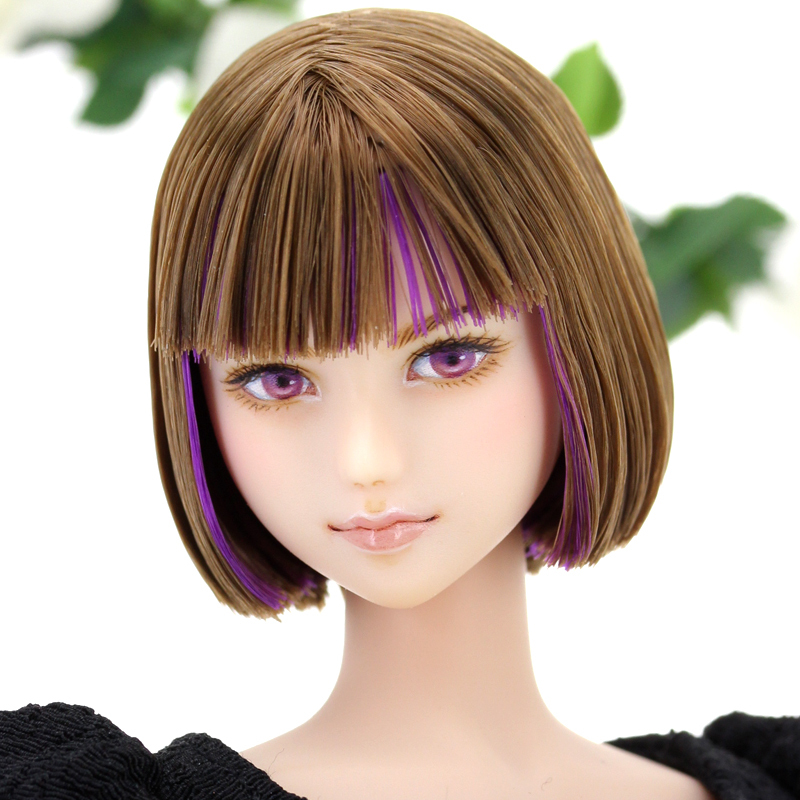 おすすめネット Yahoo!オークション オビツF01茶髪 カスタムヘッド 1/6ドール - パーツ