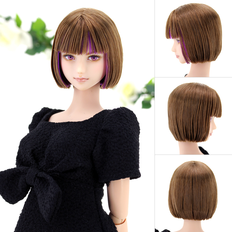 Yahoo!オークション - 1/6ドール カスタムヘッド オビツF01茶髪