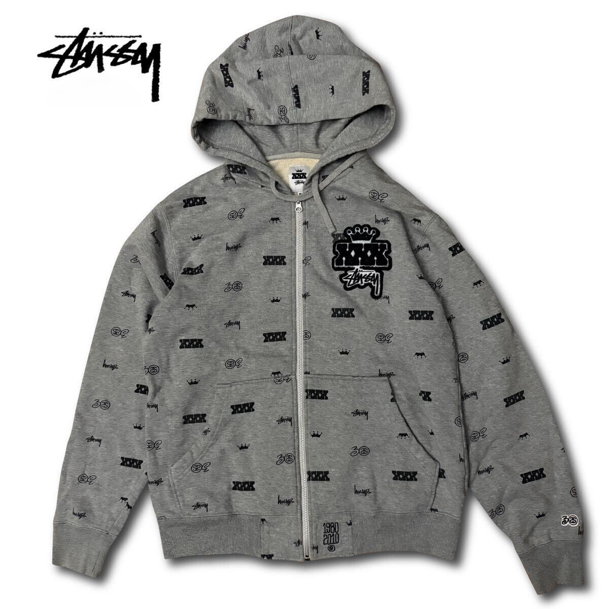 レア】Stussy 30th Anv. Sweat Zip-up Hoodie ステューシー 30 レア】Stussy 30th Anv. Sweat Zip-up Hoodie ステューシー 30