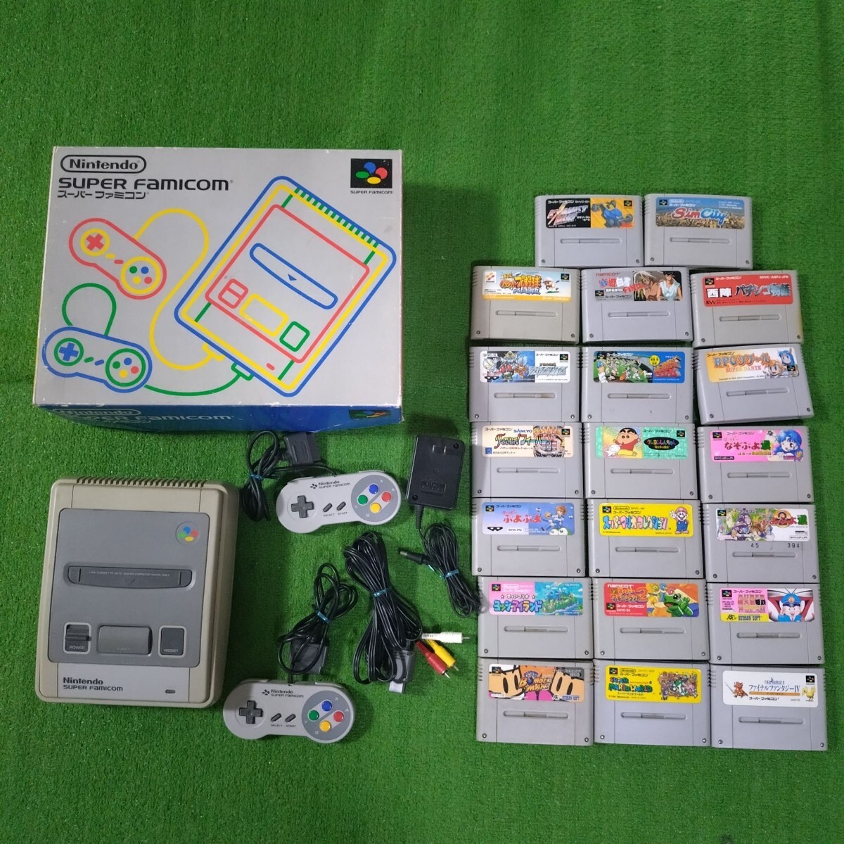 スーパーファミコン 本体 動作確認済み ソフト カセット 20本 スーパーファミコン 本体 動作確認済み ソフト カセット 20本