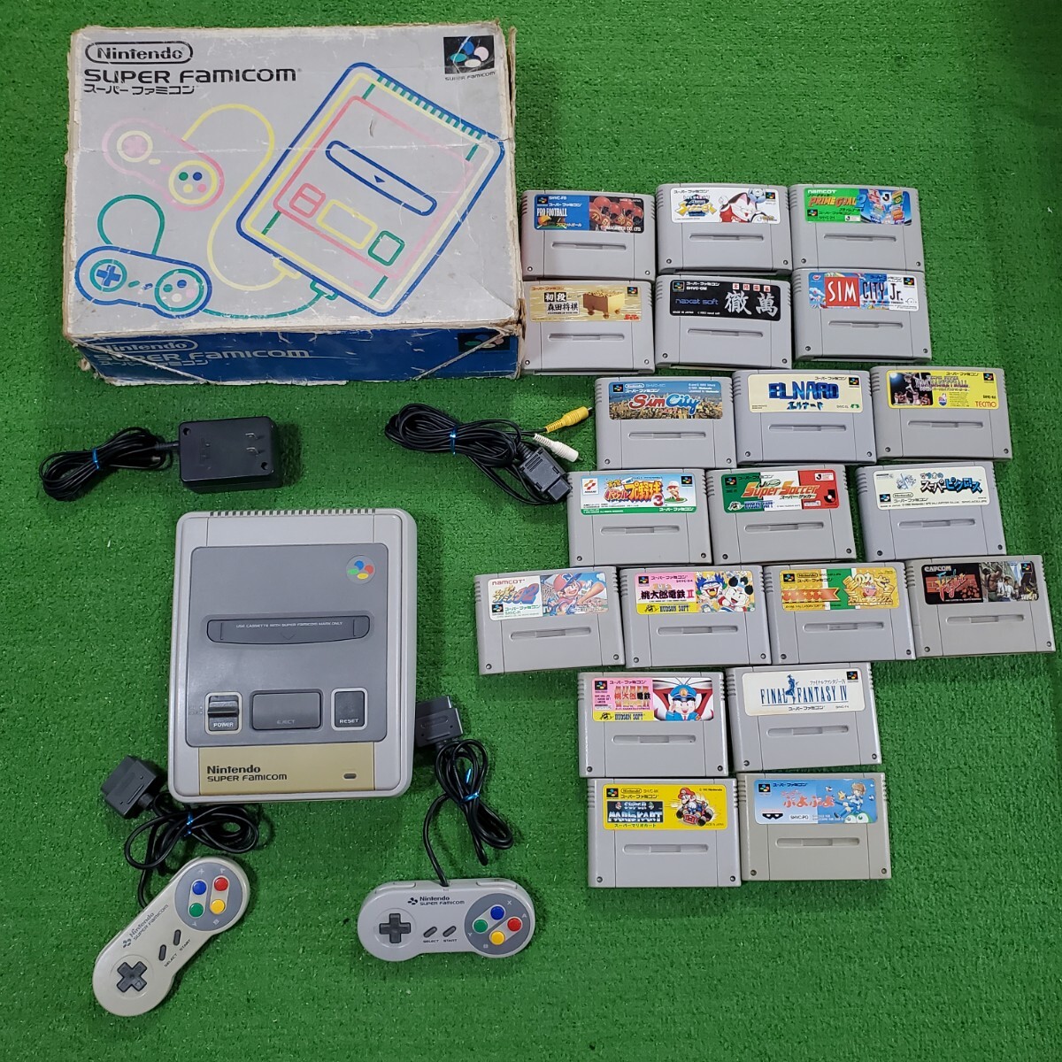 スーパーファミコン 本体 動作確認済み ソフト カセット 20本 スーパーファミコン 本体 動作確認済み ソフト カセット 20本